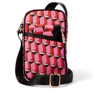 DVF Diane Von Furstenberg X Target Pink Modern Geo Cellphone Holder crossbody